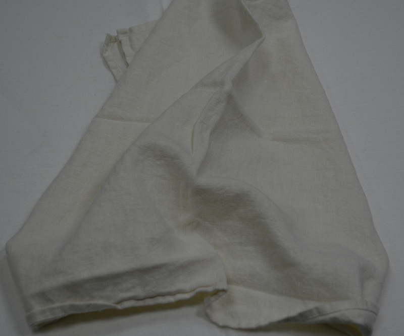 Полотенце льняное для кухни( умягченный лен) белое