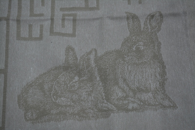 Набор льняных полотенец " Кролики" 3 шт