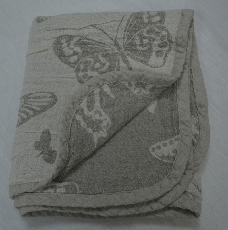 Полотенце льняное " Бабочки" 50*90 см
