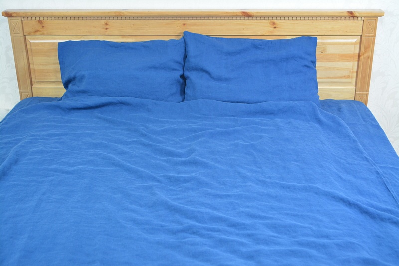 КПБ 1.5 спальный " Море"( умягченный лен)