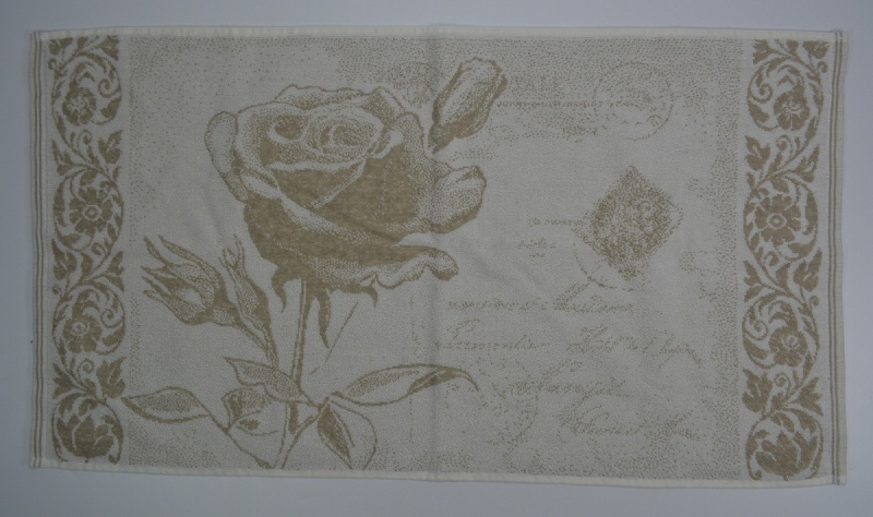 Полотенце махровое льняное " Роза на конверте"