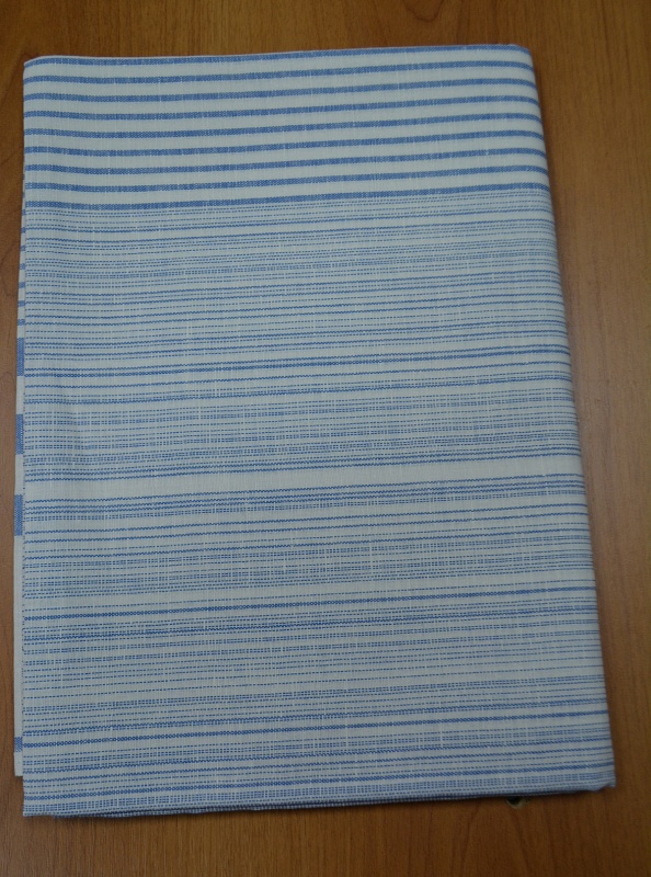 Простыня полульняная " Полоска голубая" 220*150 см